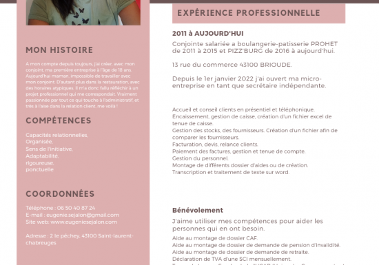 S. Eugénie, secrétaire indépendante