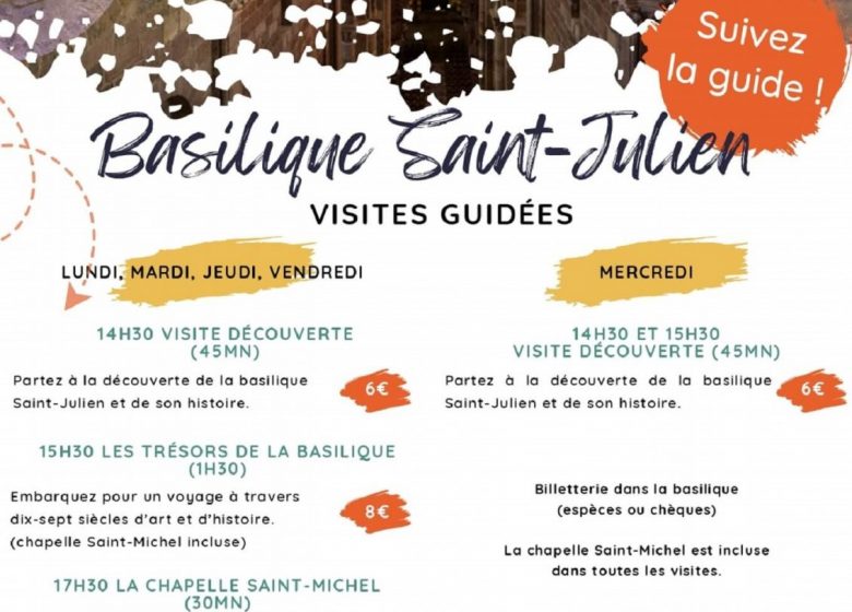 Visites guidées pour les individuels de la Basilique Saint Julien