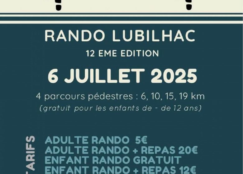 rando Lubilhac 12è édition