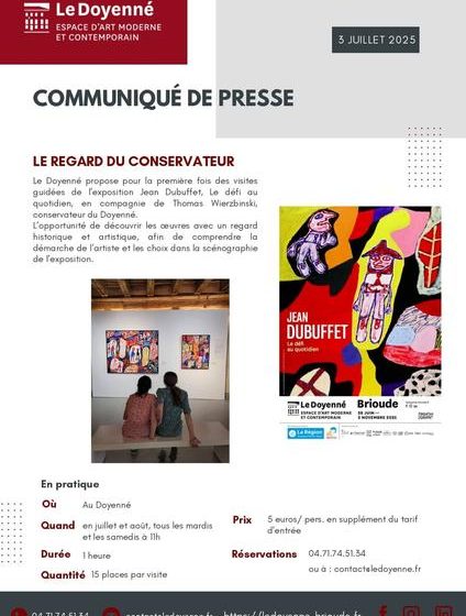 Le regard du conservateur – Exposition Jean Dubuffet « Le défi au quotidien »