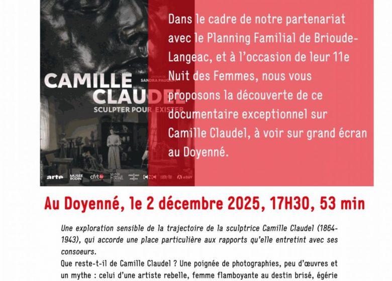 « Camille Claudel, sculpter pour exister », documentaire à la Microfolie