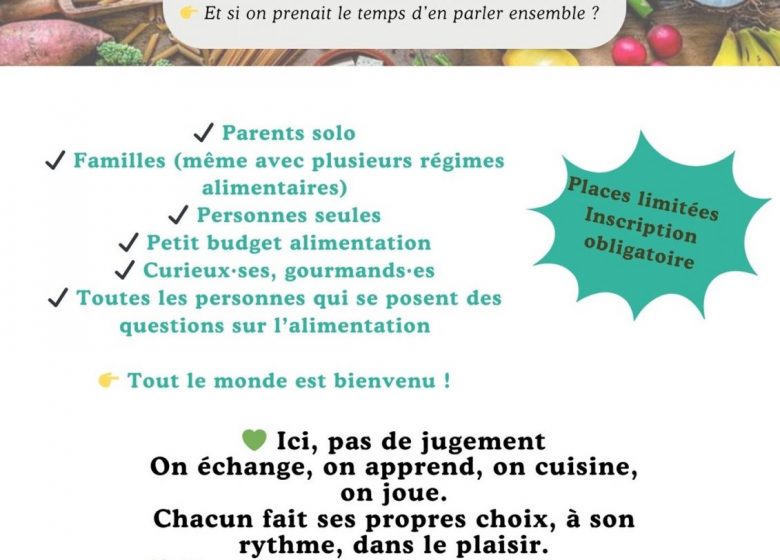 Atelier : « Gagner du temps en cuisine, moins de stress, plus de plaisie »