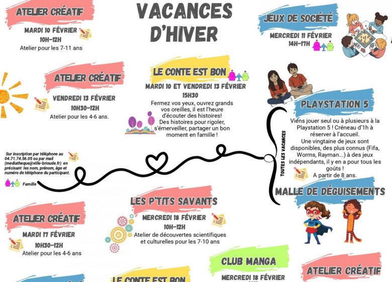 Animations & ateliers à la Médiathèque de Brioude