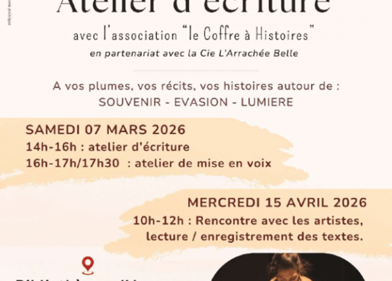 Atelier d&rsquo;écriture à la bibliothèque d&rsquo;Auzon