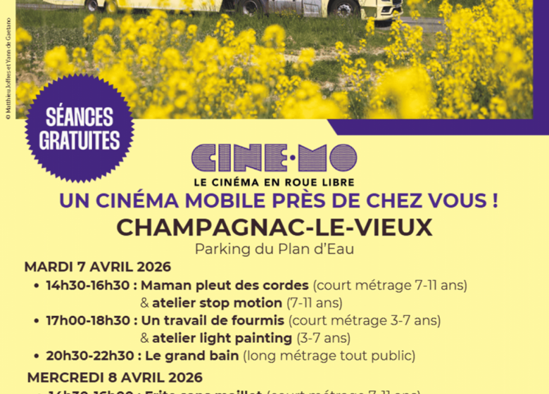 Cinéma mobile à Champagnac le Vieux