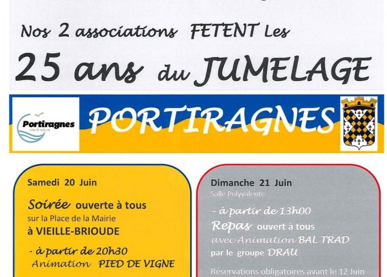 25 ans du jumelage Portiragnes -Vieille Brioude