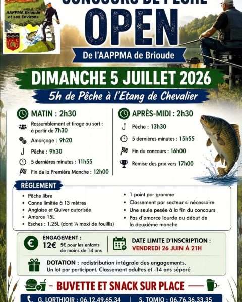 Concours de pêche open