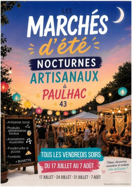 Les marchés d&rsquo;été nocturnes artisanaux