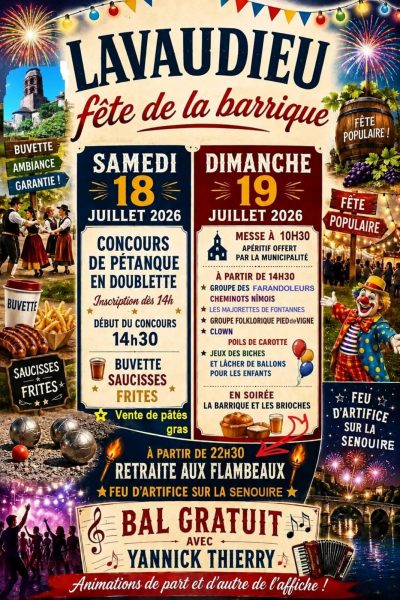Lavaudieu fête de la barrique