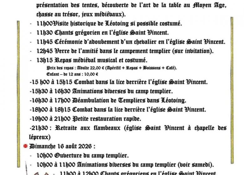 11e Semaine templière