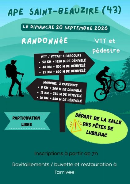 Randonnée APE Saint-Beauzire