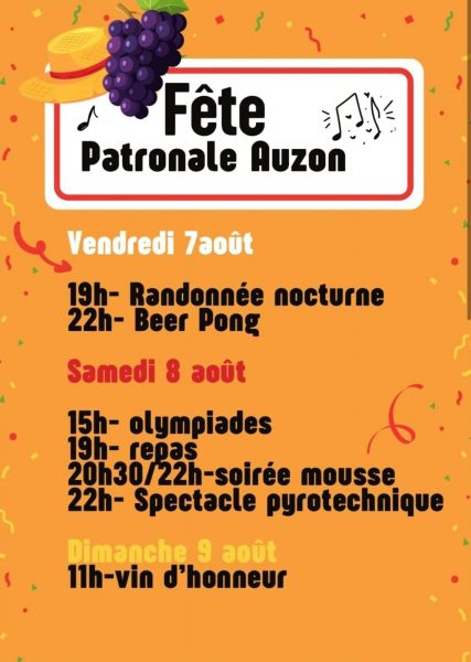 Fête patronale d&rsquo;Auzon