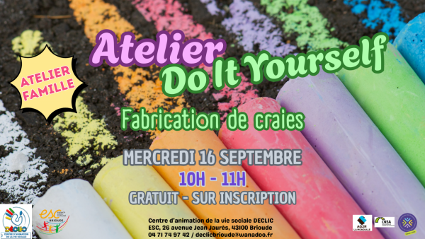 Atelier Do It Yourself : fabrication de craie