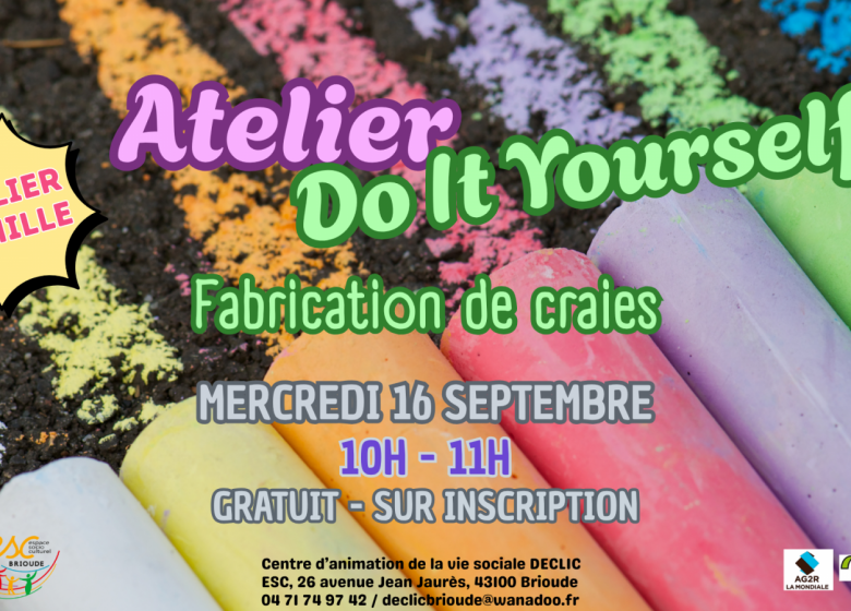 Atelier Do It Yourself : fabrication de craie
